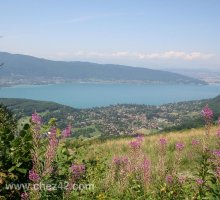 View of the Semnoz across Lake Annecy