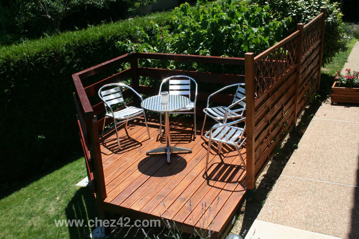 Wooden Deck Seating Area