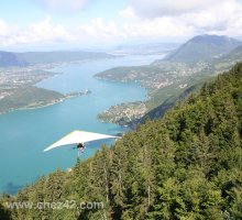 Hang-gliding over Lake Annecy