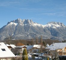 Vue du Dents de Lanfon en hiver depuis chez42