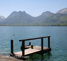 Boat pontoon at Angon, Lake Annecy