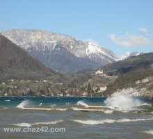 Waves on a windy day, Lake Annecy