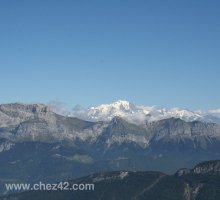 Vue du Mont Blanc depuis le Semnoz