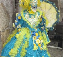 Venetian carnival, Annecy old town, costumes and masks