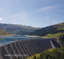 Barrage de Roselend, Savoie, view west