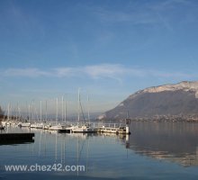 Boats moored at Saint-Jorioz marina