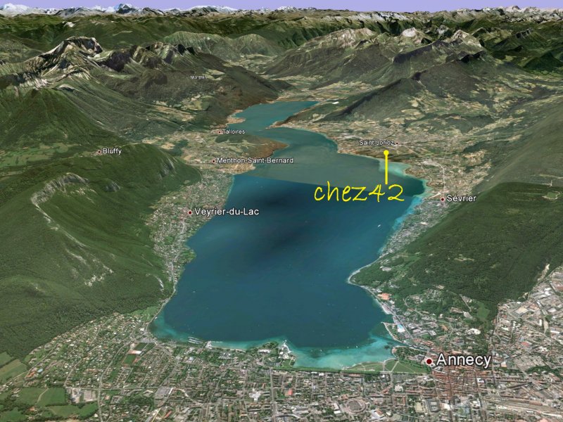 Perspective view of Lake Annecy