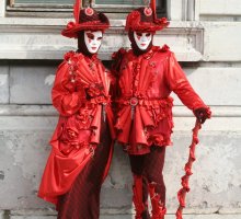 Venetian carnival, Annecy old town, costumes and masks