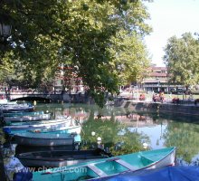 Bateaux sur le canal, Bonlieu, Annecy