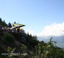 Le point de décollage pour le deltaplane, Col de la Forclaz