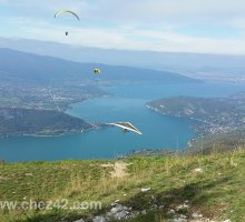 Busy launch day at Col de la Forclaz