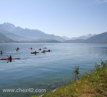 Le kayak sur le lac d'Annecy, Sevrier