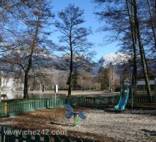 A lakeside park for children, Saint-Jorioz beach