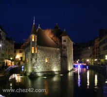 Palais de l'Isle at night, Annecy