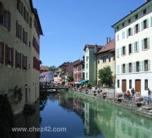 Restaurants le long le canal, Annecy